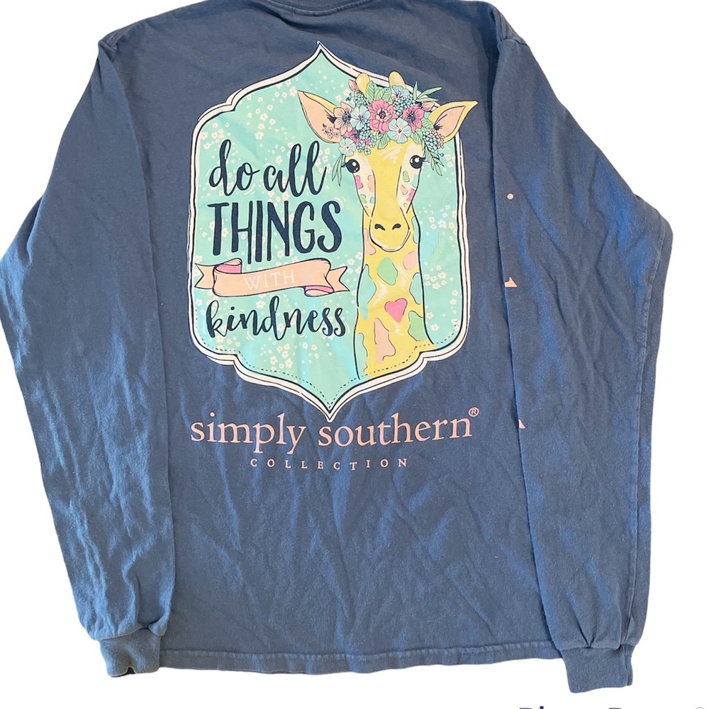 Simply southern giraffe T-shirt king sleeved do things with kindness size small